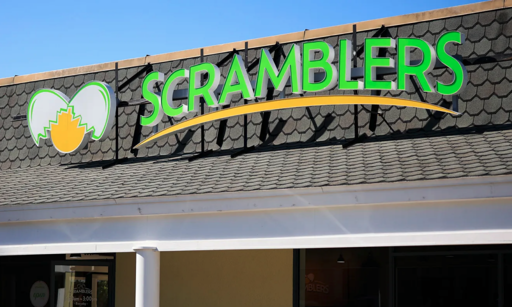 building of Scramblers Restaurant.