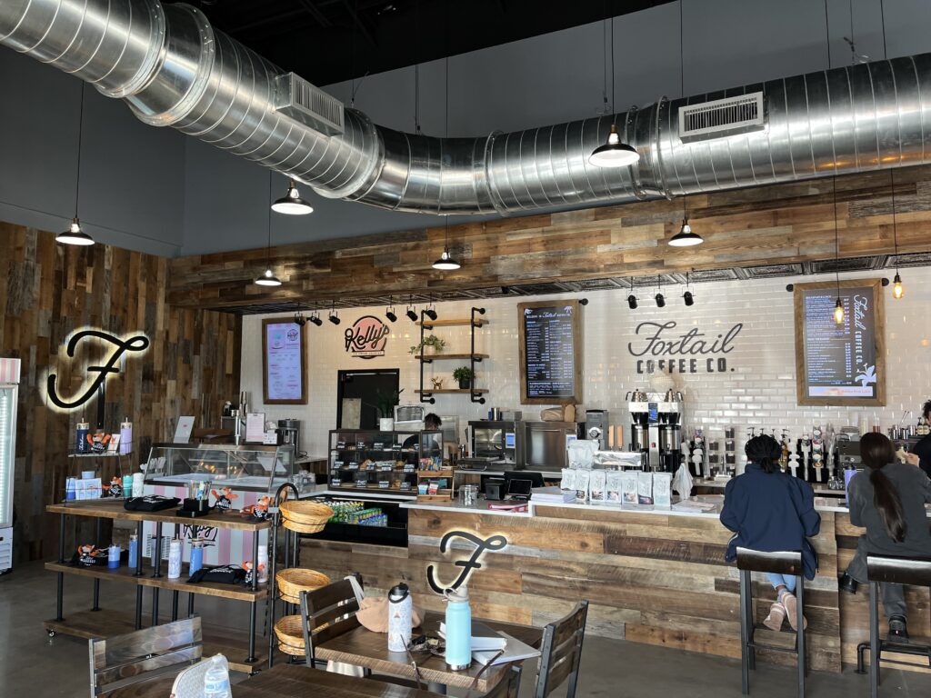 Image of the inside of Foxtail coffee shop