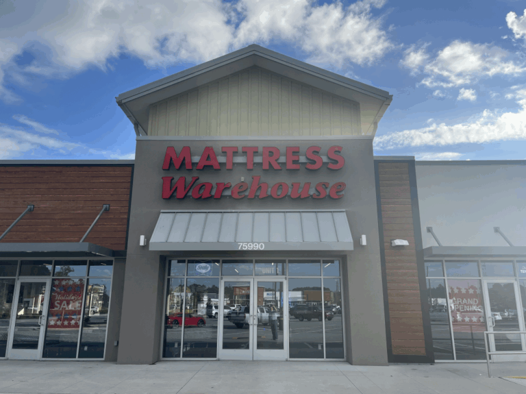 exterior of mattress warehouse