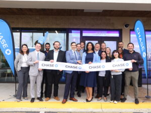 ribbon cutting at chase bank