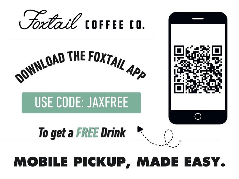 Enjoy a FREE Drink at Foxtail Coffee Co.